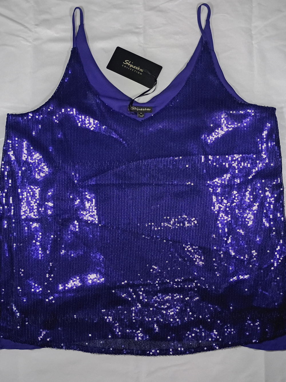 Shinestar Purple Sequin Cami